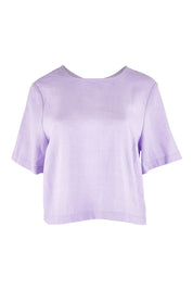 Product shot of the Juniper Top in colour Periwinkle (Purple), from the front