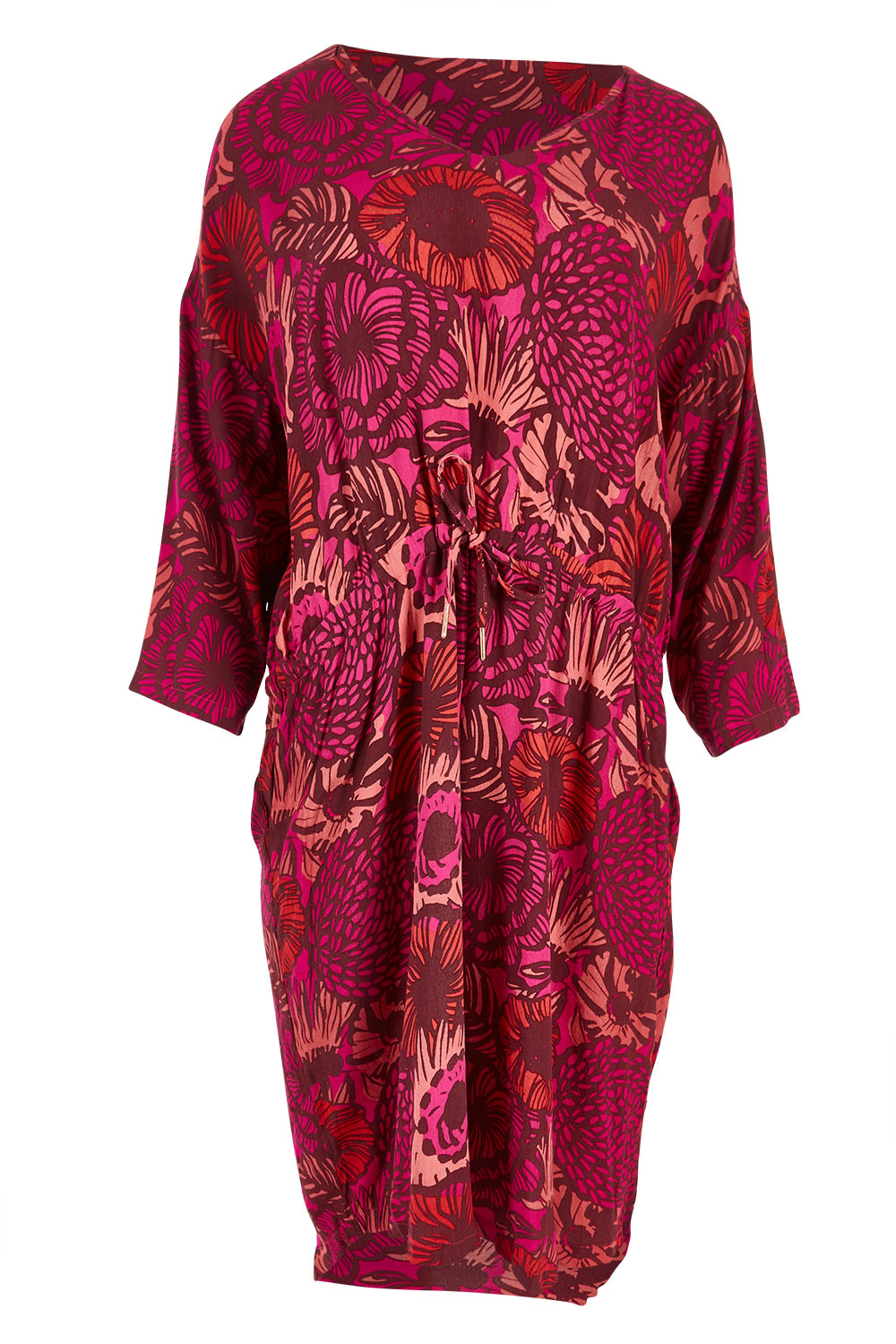 Preloved Bouquet Tie Dress - FloralPink