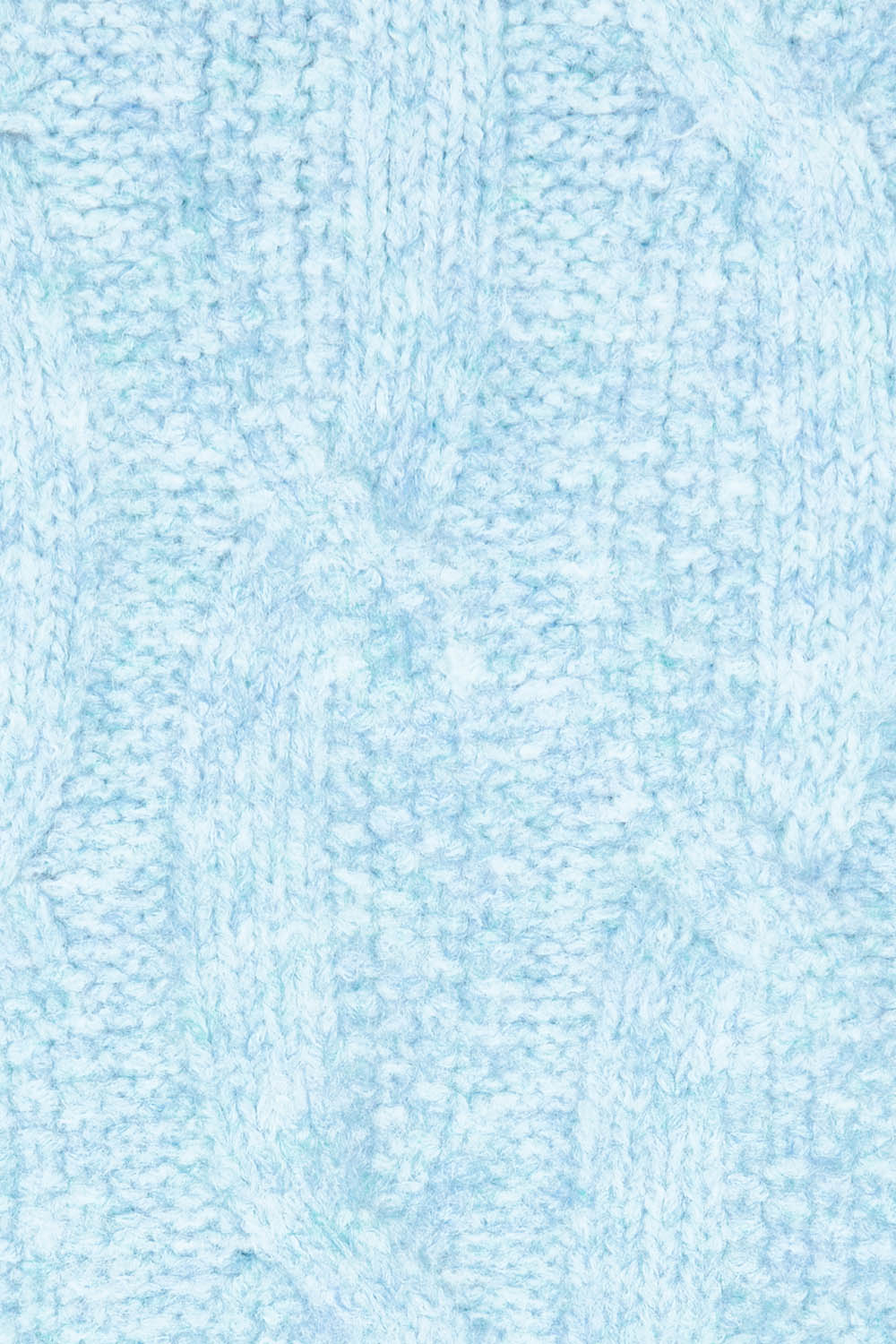 Product shot of the Tallulah Cable Knit in colour Bluemist (Blue), detail