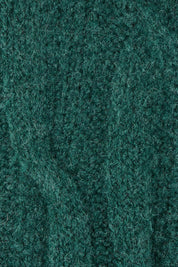 Product shot of the Tallulah Cable Knit in colour Drkgreen (Green), detail