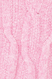 Product shot of the Tallulah Cable Knit in colour Pinkger (Pink), detail