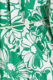 Product shot of the Florentina Cotton Dress in colour Florentina (Green), detail