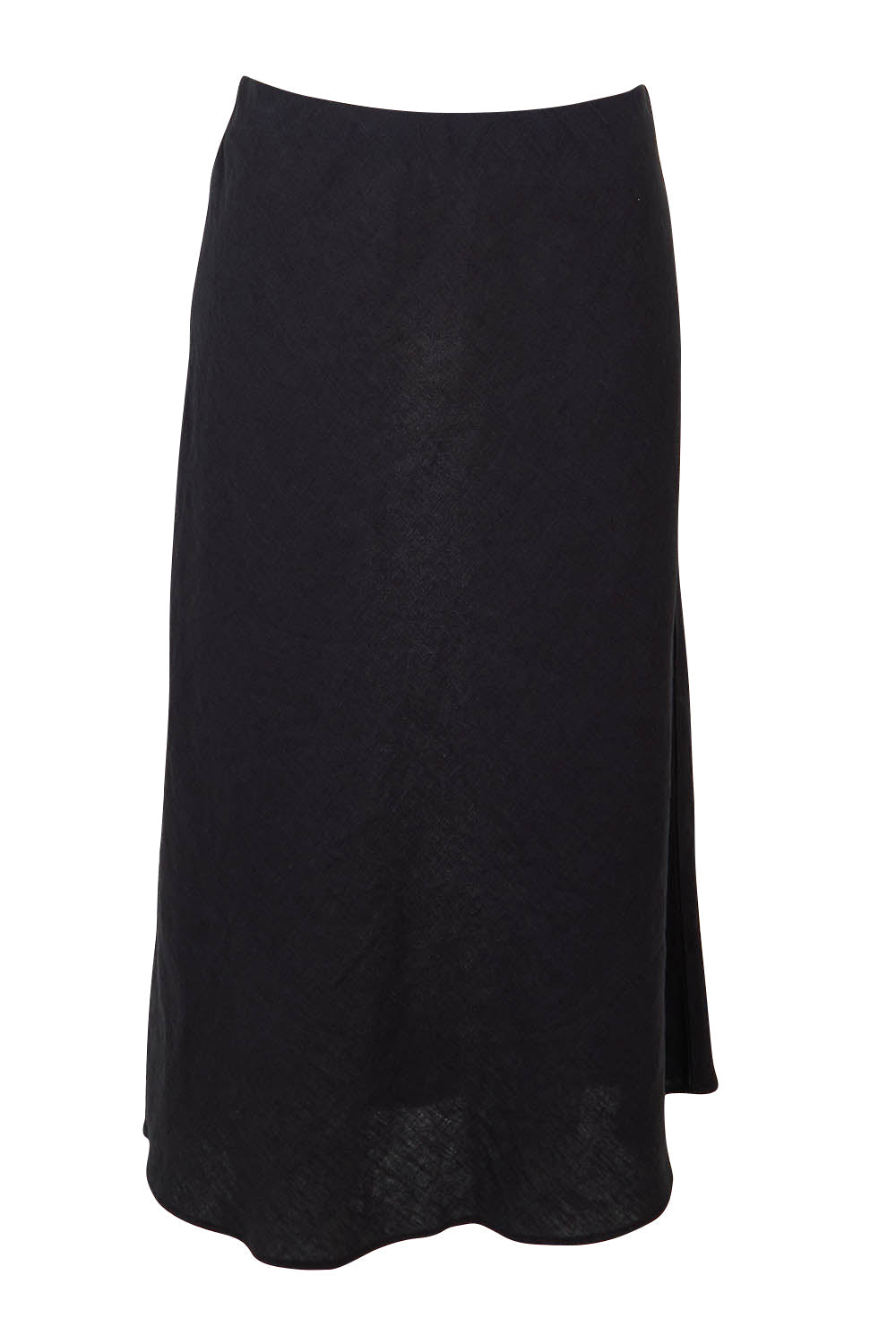 Preloved Eleni Linen Skirt - Black