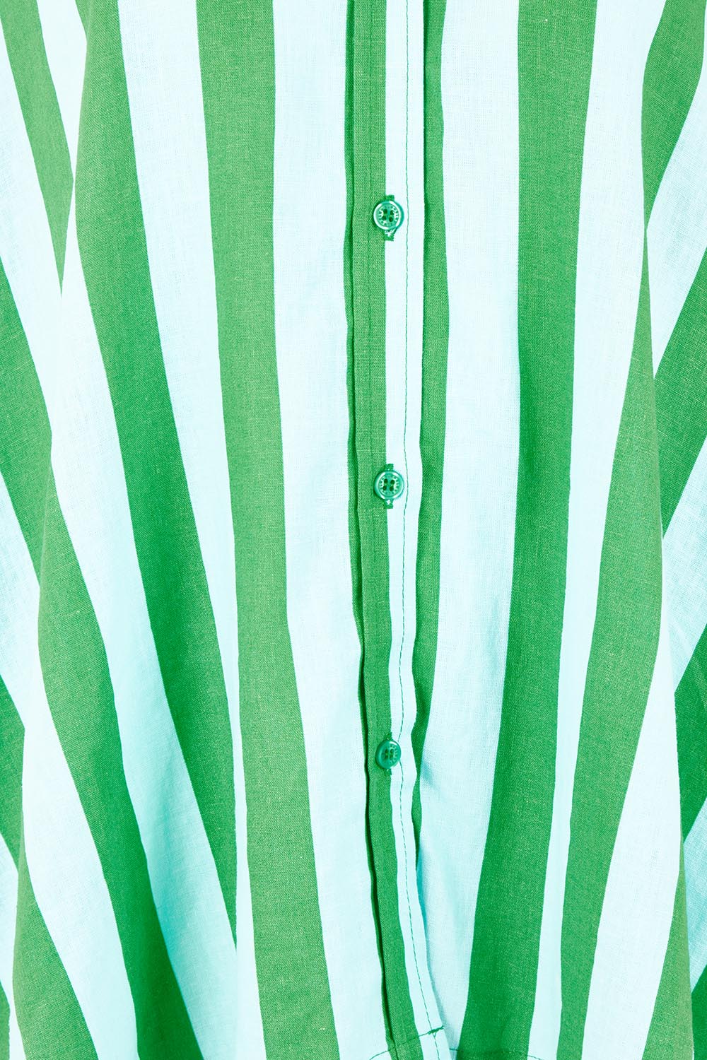 Product shot of the Palermo Stripe Shirt – Greenblue in colour Greenblue, showing detail