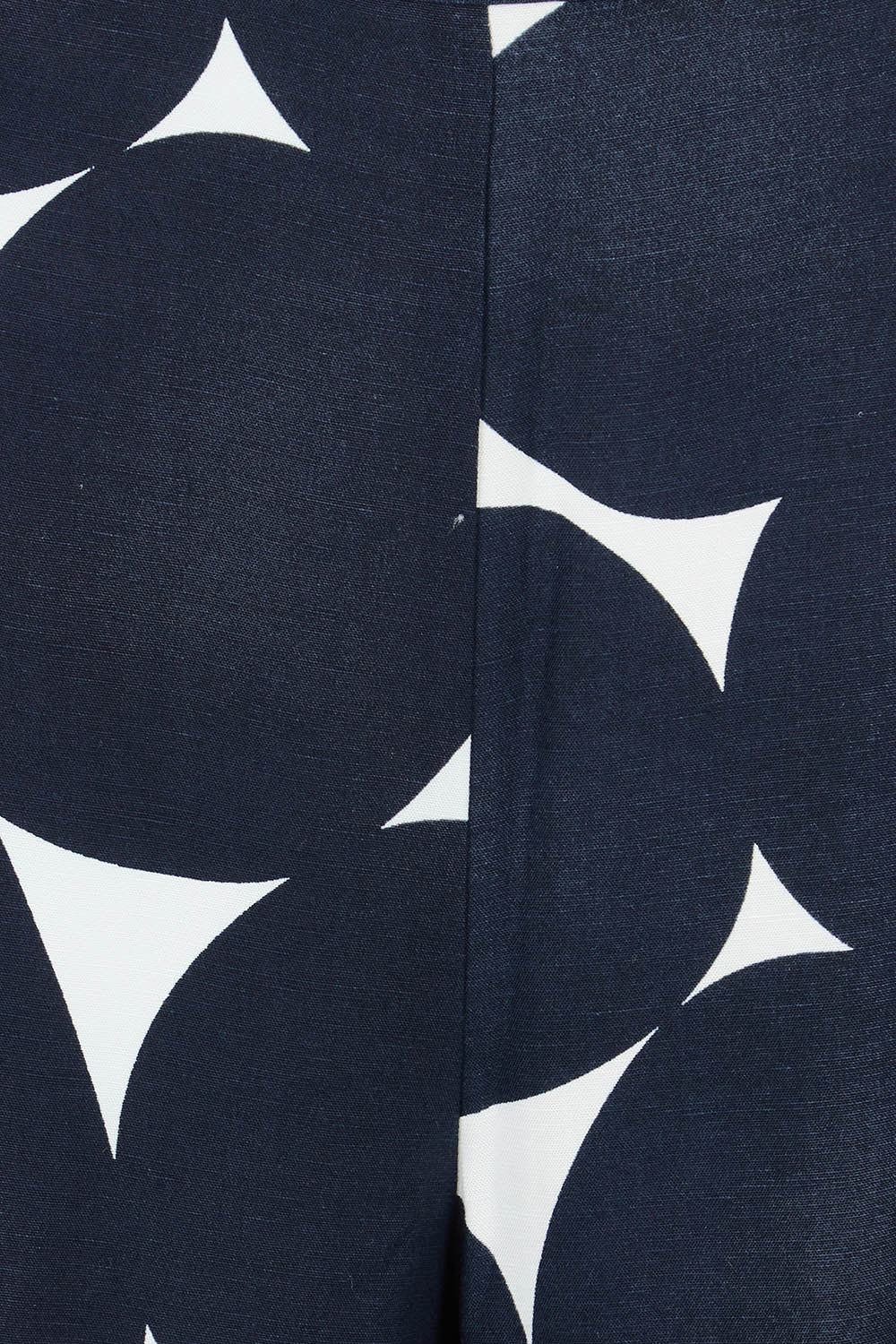 Product shot of the Demi Spot Lyocell Linen Pant in colour Spotprint (Blue), detail