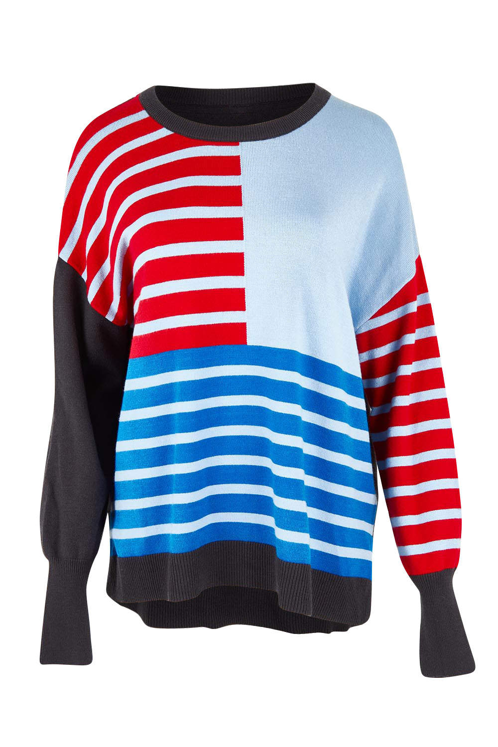 Product shot of the Effie Mixed Knit in colour Cranchar, from the front