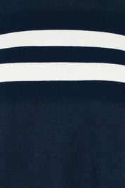 Product shot of the Adora Cotton Blend Crew in colour Drksapphir (Blue), detail