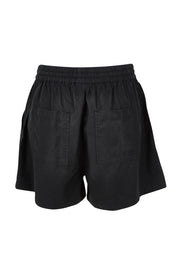 Product shot of the Lucinda Lyocell Cotton Short in colour Black (Black), from the back