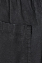 Product shot of the Lucinda Lyocell Cotton Short in colour Black (Black), detail