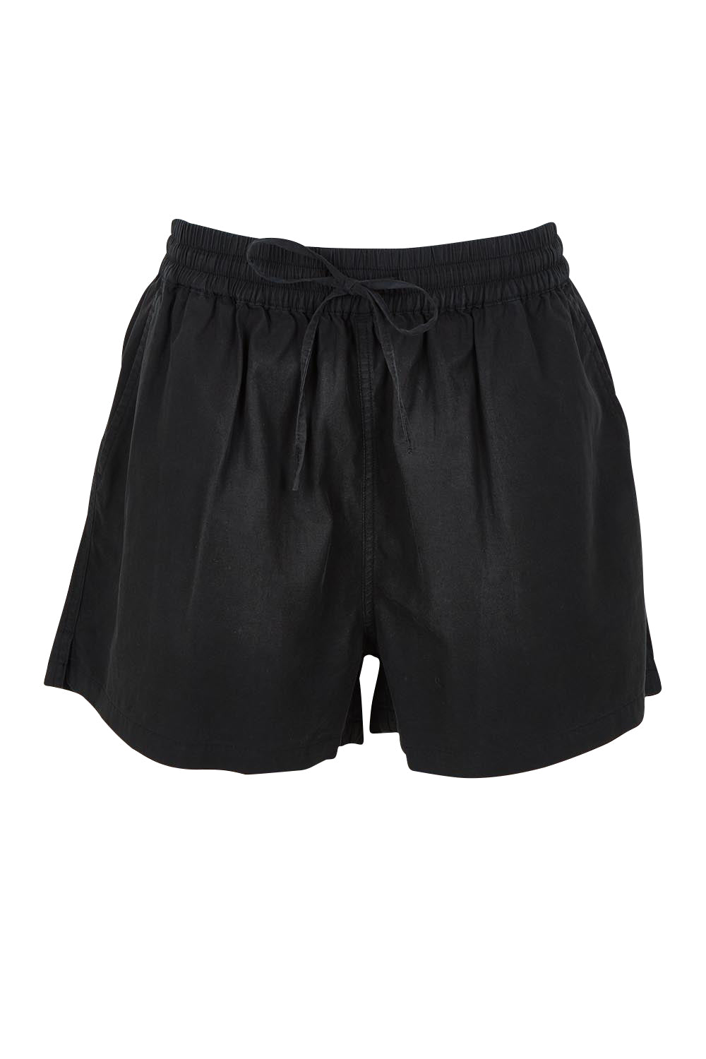 Product shot of the Lucinda Lyocell Cotton Short in colour Black (Black), from the front