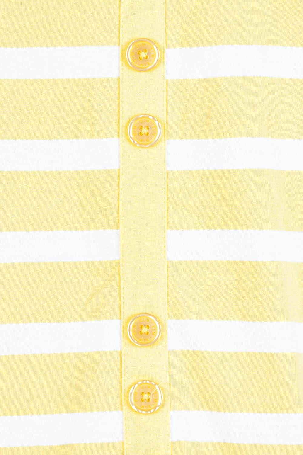 Product shot of the Maddison Cotton Tee in colour Banana, detail