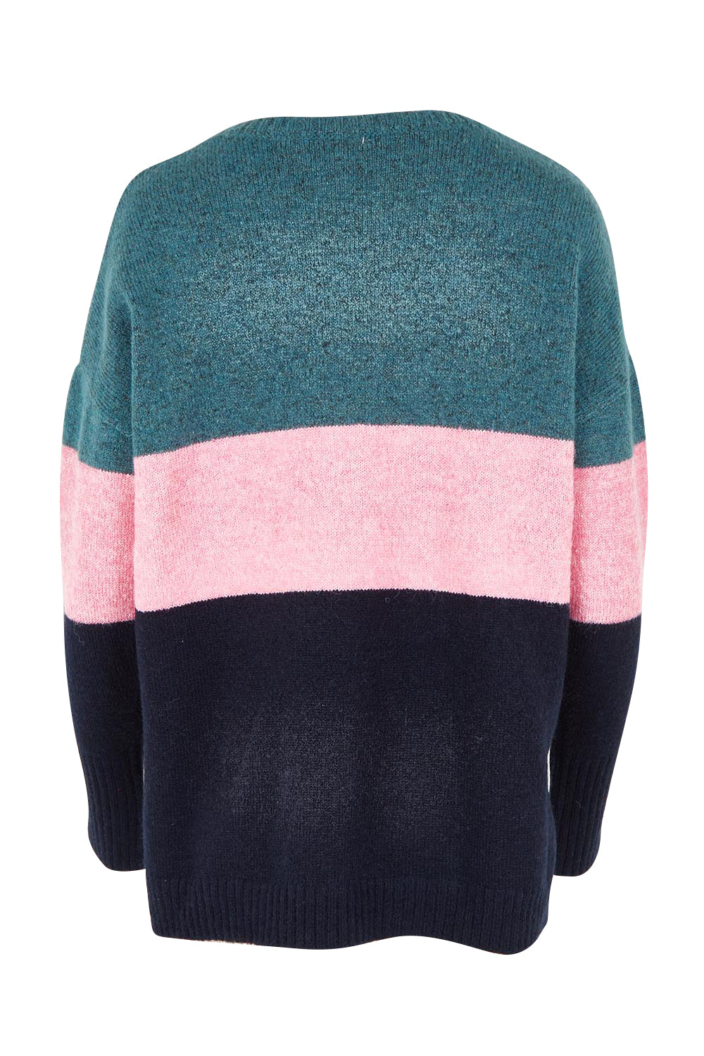 Product shot of the Cory Stripe Knit in colour Multi, from the back