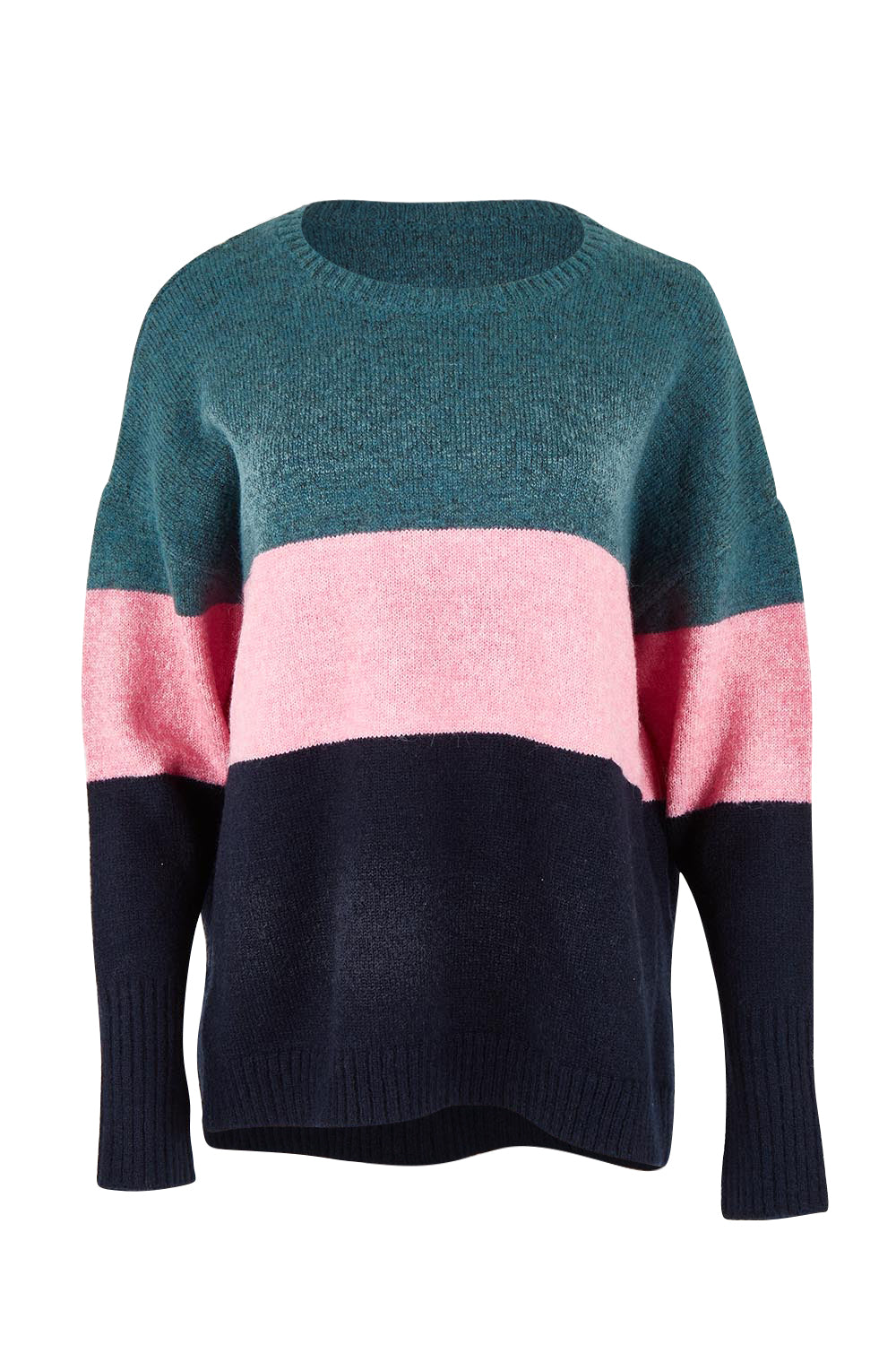 Product shot of the Cory Stripe Knit in colour Multi, from the front