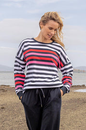 Lollipop Cotton Crew – Navywhite