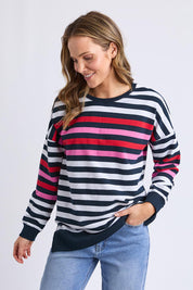 Lollipop Cotton Crew – Navywhite