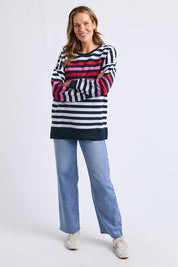 Lollipop Cotton Crew – Navywhite