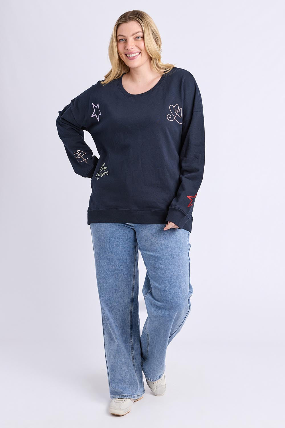 Noor Cotton Crew – Navy