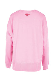 Product shot of the Deb McNaughton Cotton Blend Crew – Prettypink in colour Prettypink, from the back