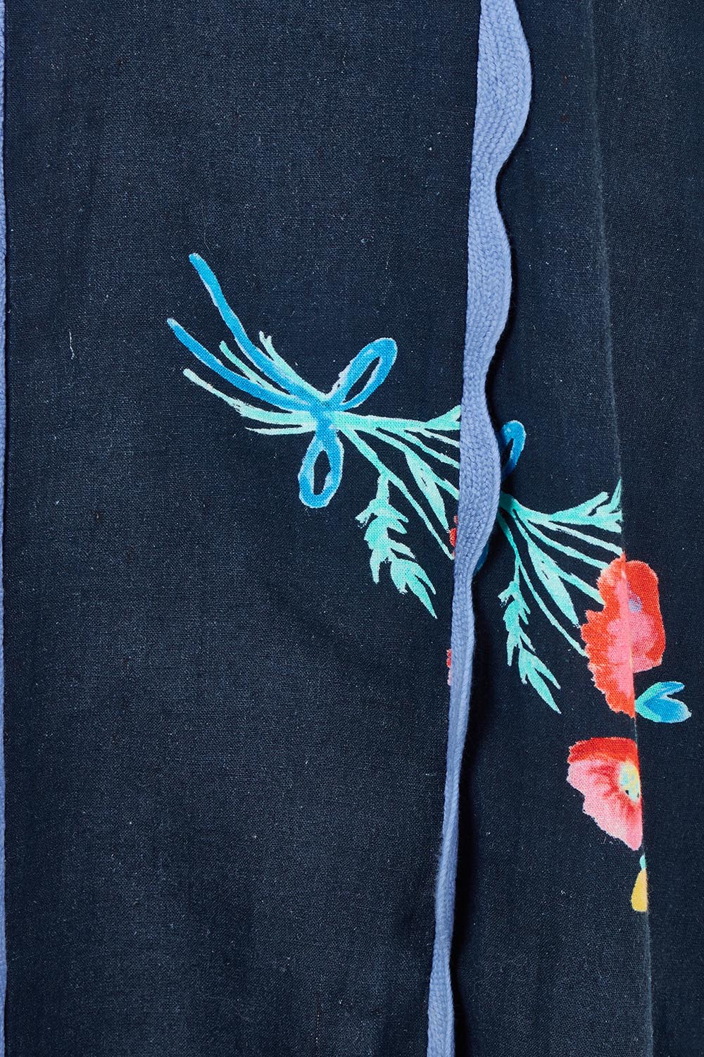 Product shot of the Market Dress – Navymarket in colour Navymarket, showing detail