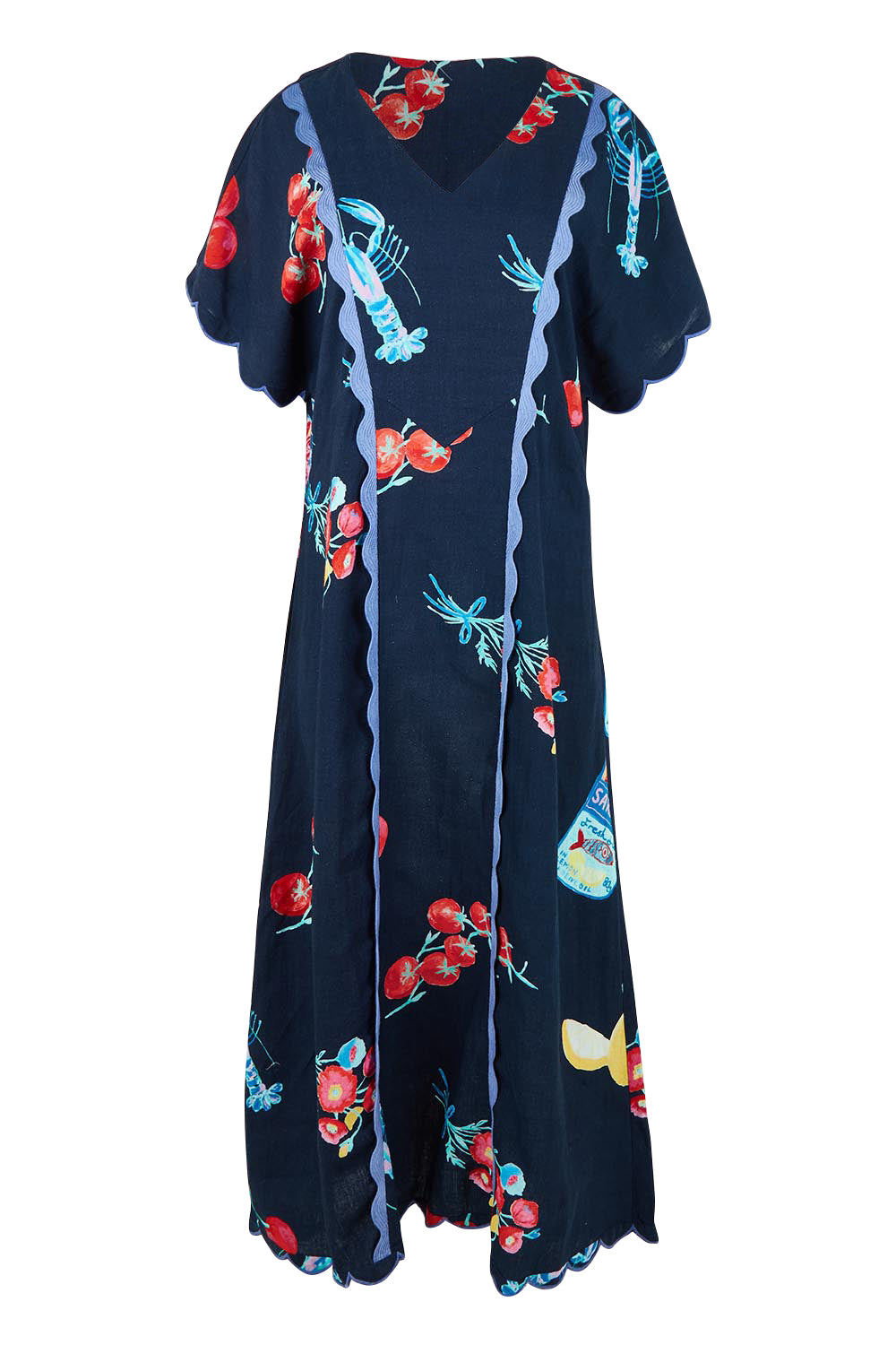Product shot of the Market Dress – Navymarket in colour Navymarket, from the front
