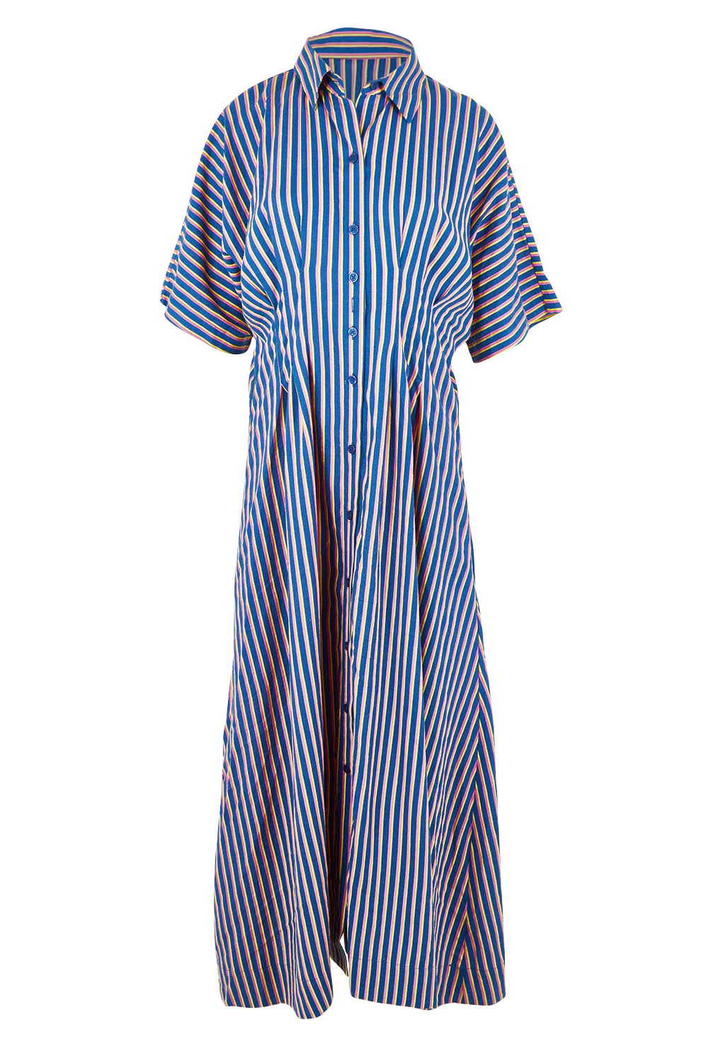 Product shot of the Samba Dress – Chinablue in colour Chinablue, from the front