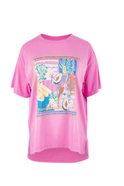Product shot of the Rio Tee – Magenta in colour Magenta, from the front