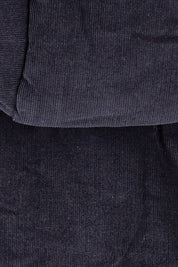 Product shot of the Cord Puffer Vest in colour Dsapphire (Blue), detail