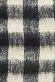 Product shot of the Beth Scarf in colour Check (Black), detail