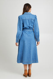 Preloved Lucinda Denim Shirt Dress - Denim