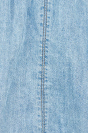 Product shot of the Paisley Denim Skirt in colour Lightblue (Blue), detail