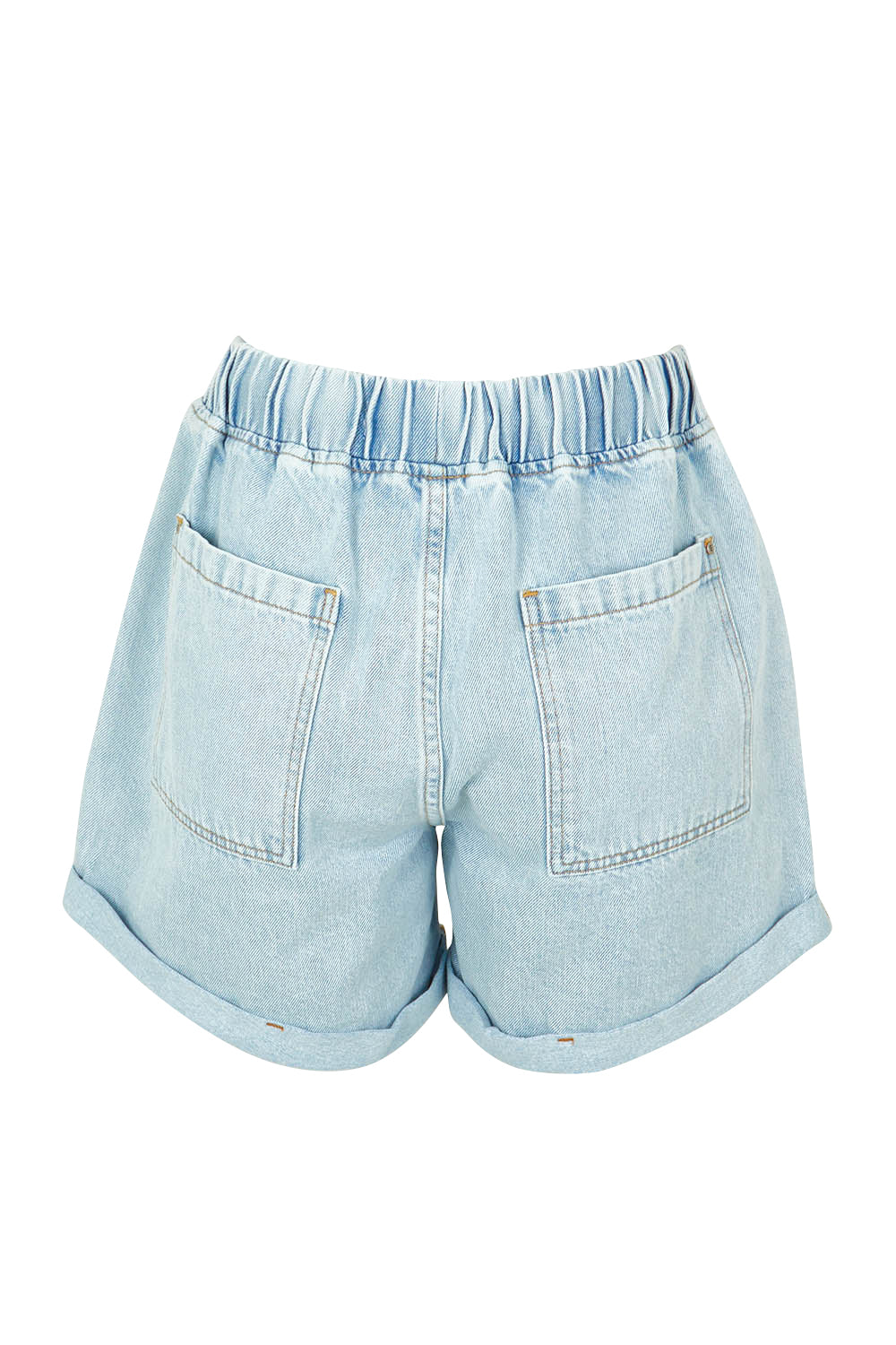 Product shot of the Fundamental Emma Relaxed Short in colour Lghtblue (Blue), from the back