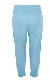 Product shot of the Fundamental Brunch Cotton Pant in colour Duskblue (Blue), from the back