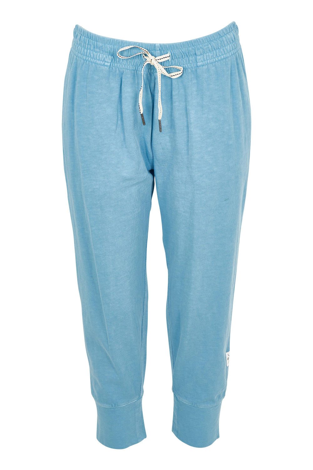 Product shot of the Fundamental Brunch Cotton Pant in colour Duskblue (Blue), from the front