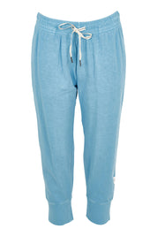 Product shot of the Fundamental Brunch Cotton Pant in colour Duskblue (Blue), from the front