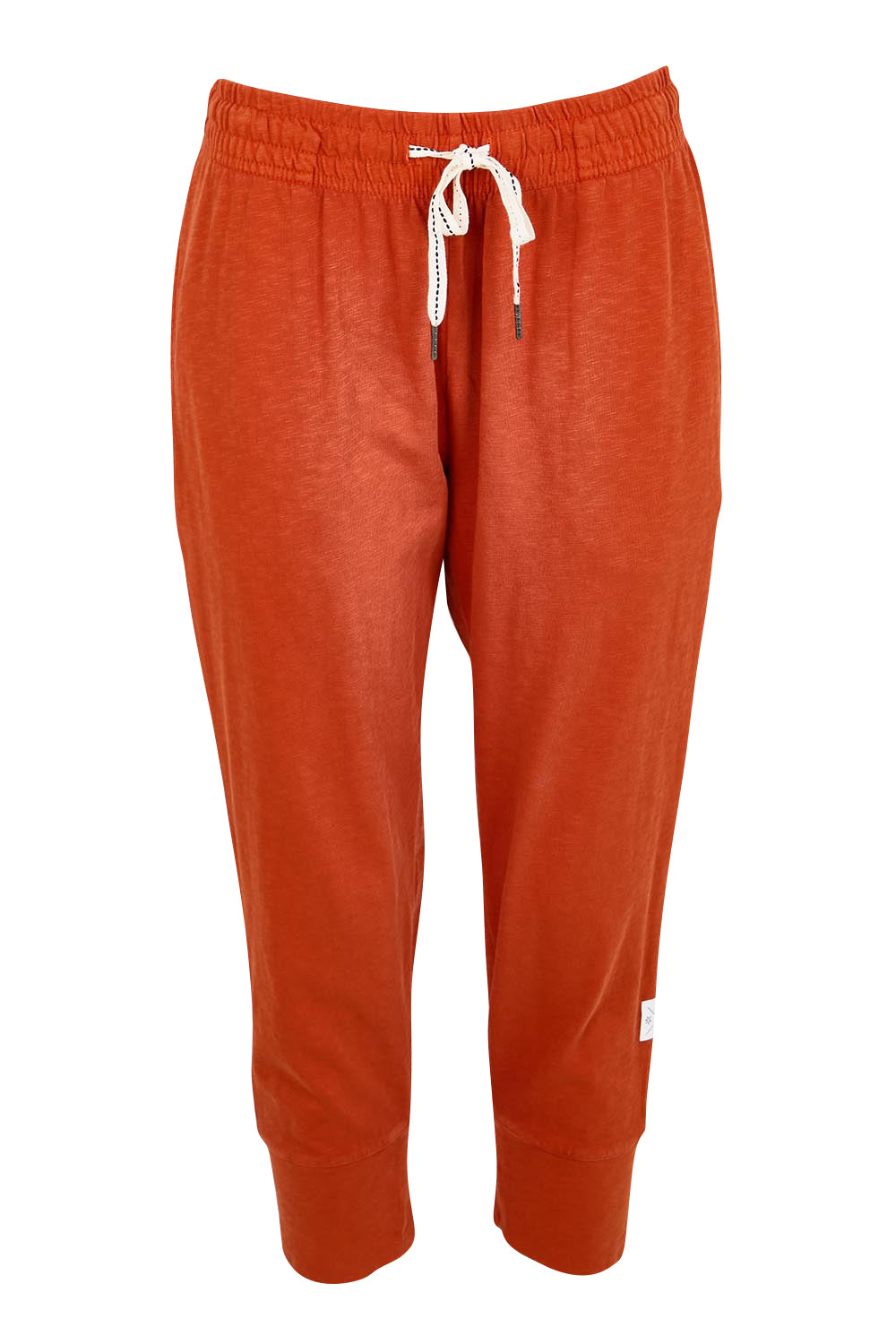 Product shot of the Fundamental Brunch Cotton Pant – Earthbrown in colour Earthbrown, from the front
