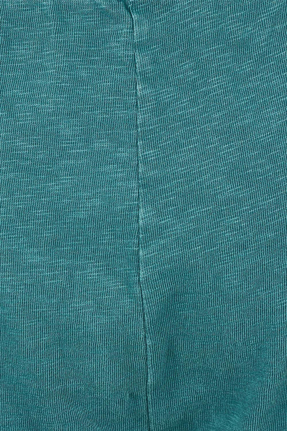 Product shot of the Fundamental Brunch Cotton Pant in colour Teal (Green), detail