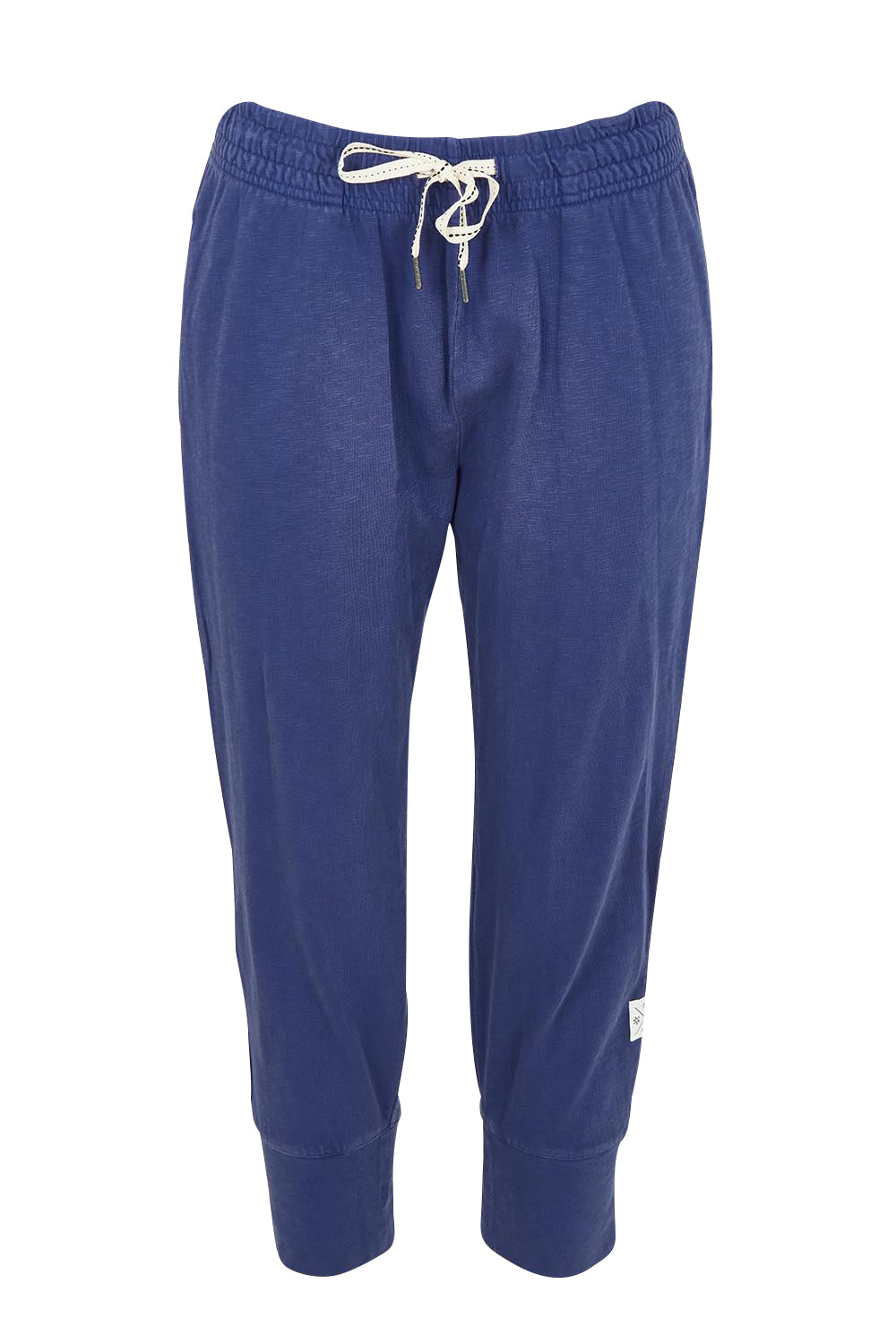 Product shot of the Fundamental Brunch Cotton Pant in colour Vintagebl (Blue), from the front