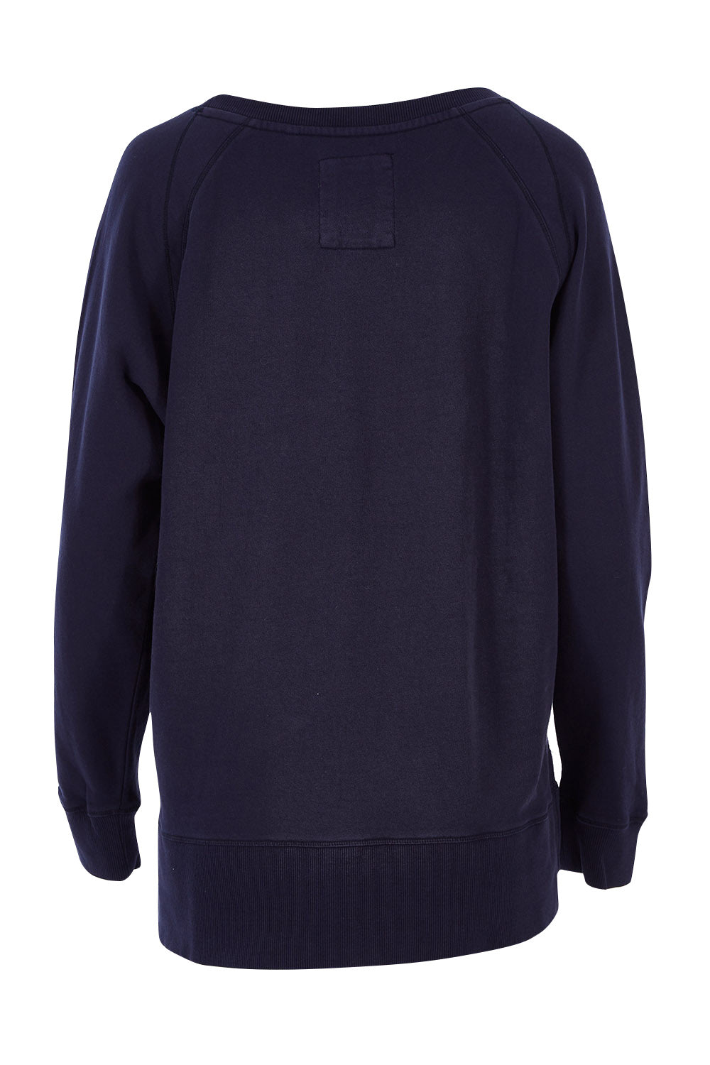 Product shot of the Fundamental Sydney Crew in colour Navy (Blue), from the back