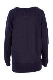 Product shot of the Fundamental Sydney Crew in colour Navy (Blue), from the back
