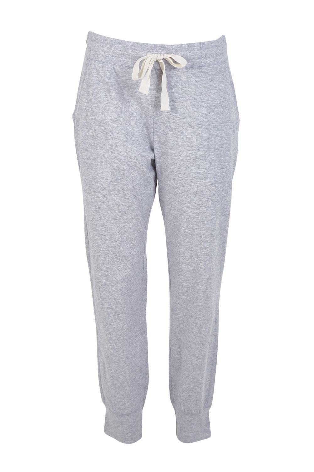 Product shot of the Fundamental Wash Out Pant in colour Greymarle (Grey), from the front