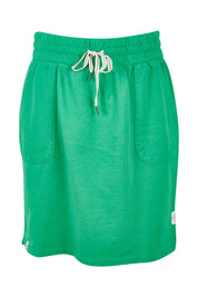 Product shot of the Fundamental Cassie Skirt in colour Brghtgreen (Green), from the front
