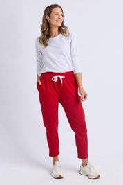 Fundamental Lobby Cotton Pant – Cranberry