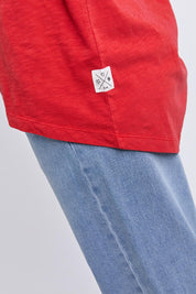 Fundamental Annie Cotton 3/4 Sleeve Tee – Cranberry