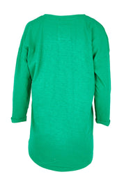 Fundamental Annie Cotton 3/4 Sleeve Cotton Tee - Turquoise