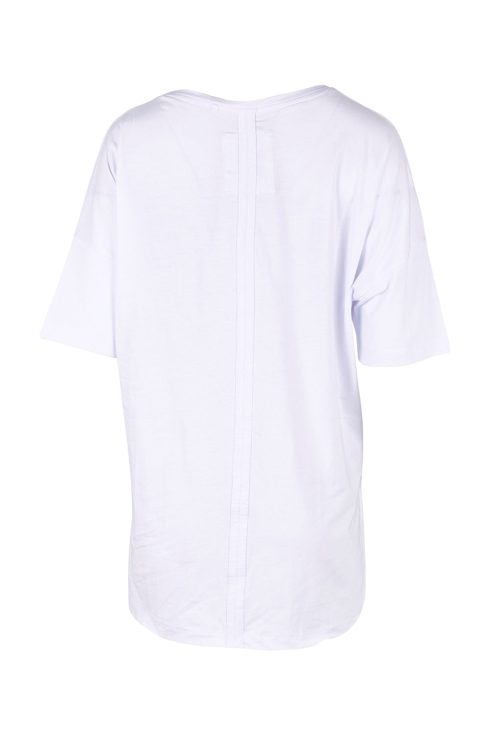 Product shot of the Fundamental Soceity S/S Tee in colour White (White), from the back