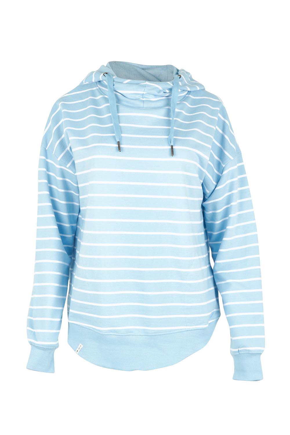Fundamental Stripe Lounger Scoop Hoody - Lightblue