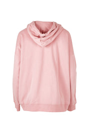 Product shot of the Fundamentals Cosy Hoody in colour Dustypnk (Pink), from the back