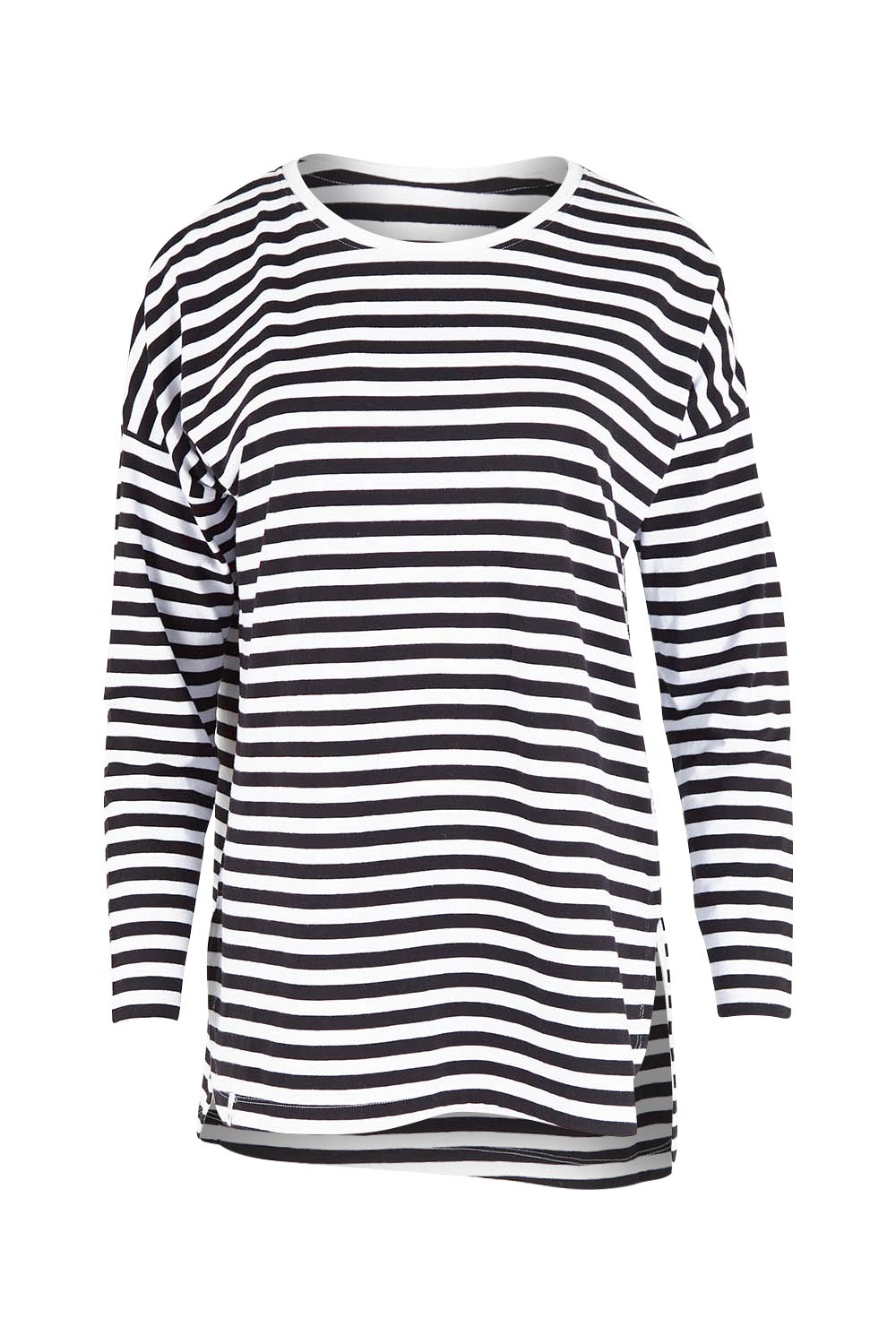 Preloved Fundamental Lauren Stripe LS Tee - Blkwhte