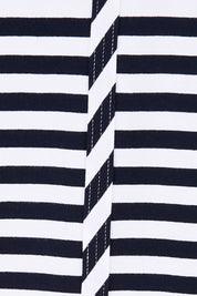 Product shot of the Fundamental Lauren S/S Cotton Stripe in colour Navywhit (Blue), detail