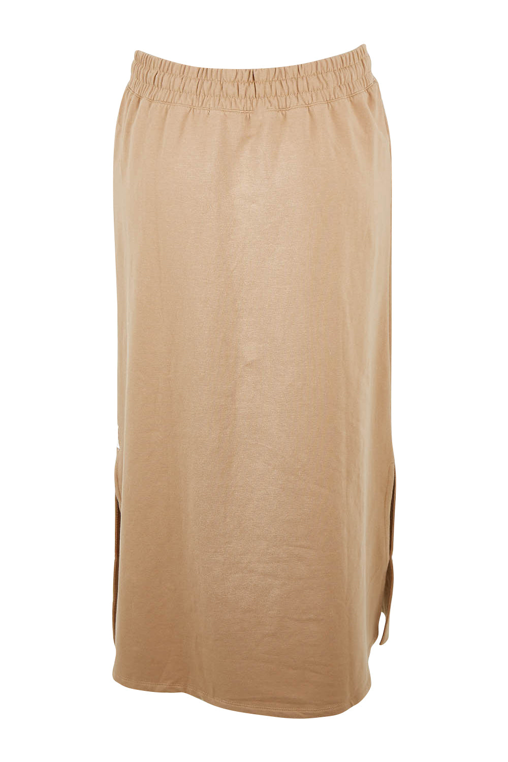 Product shot of the Fundamental Travel Skirt in colour Mocha, from the back